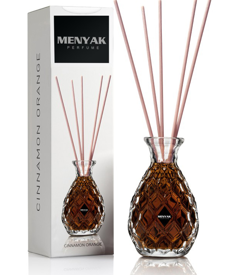 cinnamon-orange1-1000x1000-1.jpg Difuzor Cristal Menyak cu bețisoare: Cinnamon Orange - imagine 1